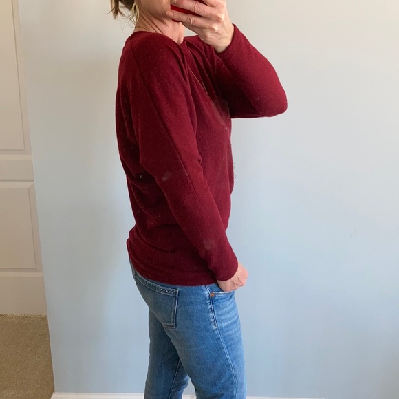 Cranberry Color Long Sleeve Top - Picture 2 of 9